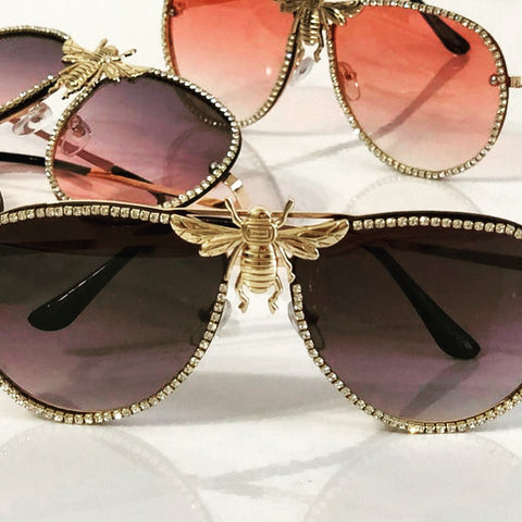 Rhinestone Bee Sunglasses