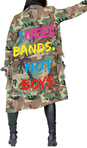 Need bands not boys camo jacket